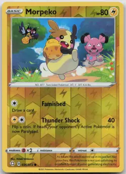 Morpeko (036) Reverse Holo Common Shining Fates 036/072 NM - Image 1