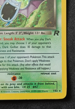 Pokemon TCG Dark Golbat 7/82 Team Rocket Holo Rare Card Vintage WOTC NM-LP+ - Image 4