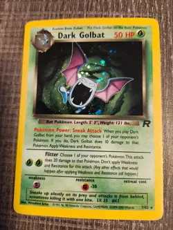 Dark Golbat 7/82 Team Rocket Set Unlimited Edition Holo Rare Pokemon TCG LP - Image 1