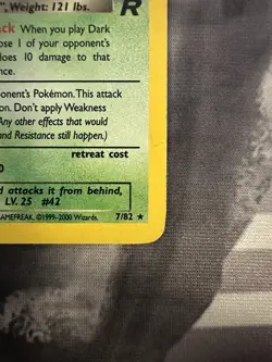 Pokemon TCG Dark Golbat 7/82 Holo Unlimited Team Rocket - Image 3