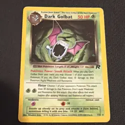 Pokemon TCG Team Rocket Unlimited Dark Golbat 7/82 Holo Rare Played - Image 1