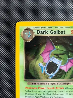 Pokemon TCG WOTC Team Rocket Dark Golbat Holo 7/82 MP - Image 2