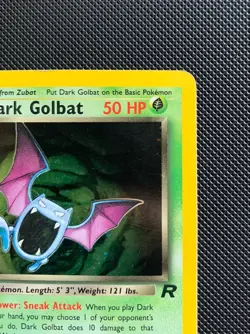 Pokemon TCG WOTC Team Rocket Dark Golbat Holo 7/82 MP - Image 3