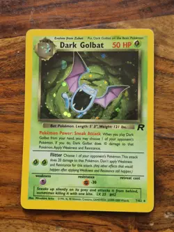 Pokemon TCG Dark Golbat Team Rocket 7/82 Holo Unlimited Holo Rare WOTC Vintage - Image 1