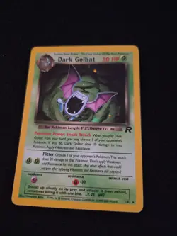 Pokemon Dark Golbat TCG Team Rocket Holo Card 7/82 Lp - Image 1