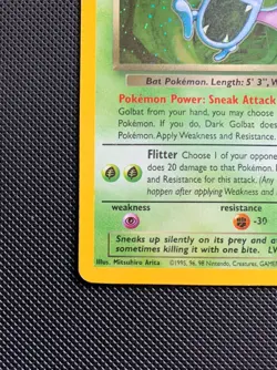 Pokemon TCG WOTC Team Rocket Dark Golbat Holo 7/82 MP - Image 5