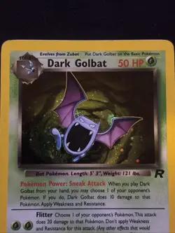 Pokemon Dark Golbat 7/82 TCG Team Rocket 1999-2000 Unlimited Rare Holo Card - Image 3