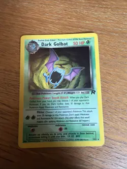 Pokemon Dark Golbat TCG Team Rocket Holo Card 7/82 Excellent Condition - Image 1