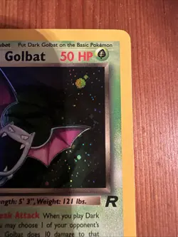 Pokemon TCG Dark Golbat Holo Card Team Rocket Series 7/82 Holo Swirl - Image 3