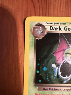 Pokemon TCG Dark Golbat Holo Card Team Rocket Series 7/82 Holo Swirl - Image 4
