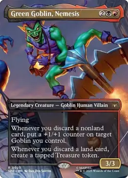 NM Borderless Green Goblin, Nemesis, MTG, Marvel's Spider-Man, Magic, 23 - Image 1