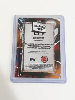 Topps 2025 Topps Chrome McDonald's All American Billboard Ink Eric Reibe Auto - Image 2