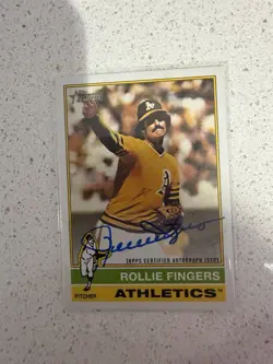 2025 Topps Heritage - Rollie Fingers #ROA-RF Real One Auto Blue Ink Oakland A'S - Image 1