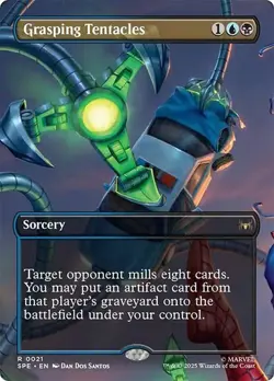 NM Borderless Grasping Tentancles, MTG, Marvel's Spider-Man, Magic, 21 - Image 1