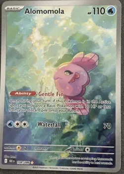 Pokemon TCG Alomomola Card 108/086 Black Bolt Illustration Rare - Image 1
