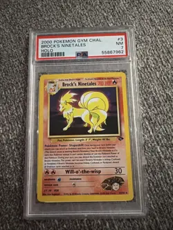 2000 Pokemon Gym Challenge BROCK'S NINETALES Holo #3 PSA 7 - Image 1