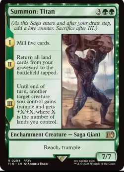 MTG Summon: Titan Final Fantasy Regular Rare - Image 1