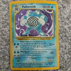 Pokemon Cards Poliwrath 13/102 Holo Base Set Unlimited WOTC Rare MP - Image 1