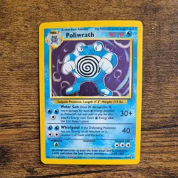 Pokemon Poliwrath Base Set Unlimited 13/102 Holo Rare - MP+ - Image 3