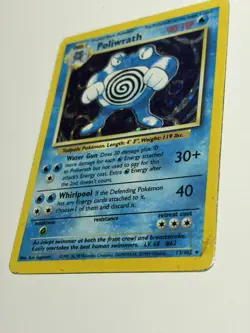 Pokemon Poliwrath Base Set Unlimited 13/102 Holo Rare - MP+ - Image 2