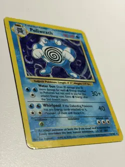 Pokemon Poliwrath Base Set Unlimited 13/102 Holo Rare - MP+ - Image 3
