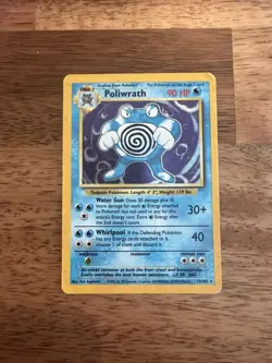 Pokemon Poliwrath Base Set Unlimited 13/102 Holo Rare - MP+ - Image 1