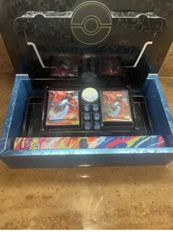 Pokemon Mega Charizard X Ex UPC Playmat, Deck Box, Sleeves, Coin, Dice NO CARDS - Image 1