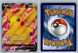 Pikachu V 170/185 Ultra Rare Vivid Voltage Pokemon Card Near Mint - Image 3