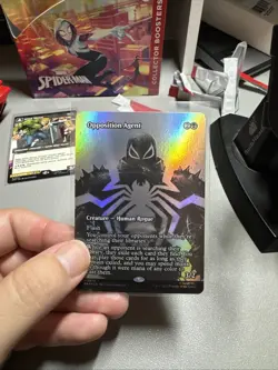 Magic MTG Spider-Man Opposition Agent 0019 Borderless Marvel Eternal Mythic Foil - Image 1