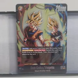Son Goku/Vegeta FB03-082 SR Battle Card 20000 Dragon Ball Super Card Game Bandai - Image 1