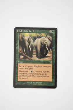 Call of the Herd Odyssey LP Rare MTG Magic the Gathering Green Sorcery 231/350 - Image 1
