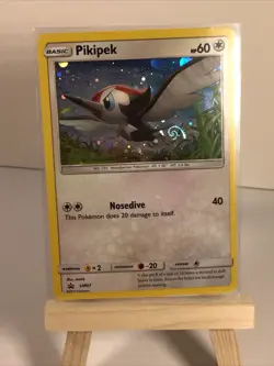 Pokemon Pikipek SM07 HD GALAXY SWIRL with HOLO BLEED Sun & Moon Base - Image 3