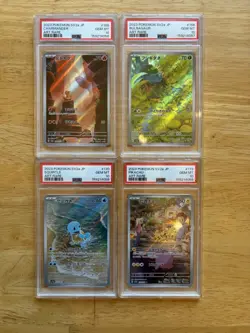 Sequential PSA 10 Pokemon 151 Charmander, Squirtle, Bulbasaur, Pikachu Japanese - Image 1