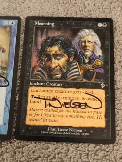 Terese Nielsen Hand Signed MTG Card Lot/2 Mourning & Repel SDCC - Image 3