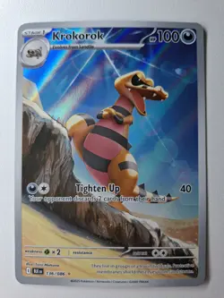 Pokemon - Krokorok - 136/086 - Black Bolt - Illustration Rare - NM - Image 2