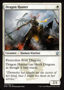 Dragon Hunter -Foil Light Play MTG Dragons of Tarkir - Image 1