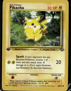 LP - Pikachu #60/64 | 1st Edition Common | Jungle - Image 1