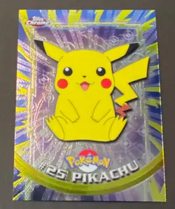 Pikachu - TOPPS CHROME - #25 - 2000 - Pokemon - LP/NM - Image 1