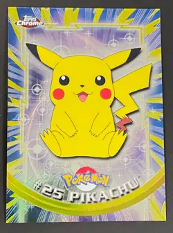 Pikachu - TOPPS CHROME - #25 - 2000 - Pokemon - LP/NM - Image 3