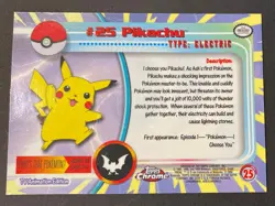 Pikachu - TOPPS CHROME - #25 - 2000 - Pokemon - LP/NM - Image 4