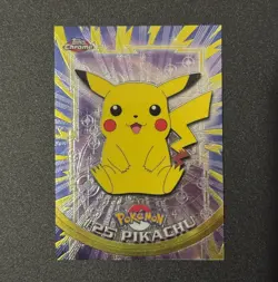 Pikachu #25 - 2000 Topps Chrome Pokemon Card TV Animation Edition - Image 1