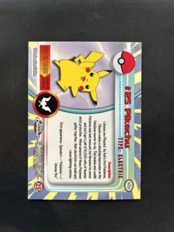 2000 Pokemon TV Topps Chrome Pikachu #25 - LP/MP - Image 2