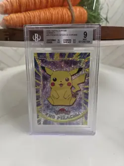 Topps 2000 Chrome Series 1 #25 Pikachu Sparkle Chrome Beckett 9 Pokemon Card - Image 1