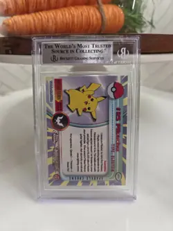 Topps 2000 Chrome Series 1 #25 Pikachu Sparkle Chrome Beckett 9 Pokemon Card - Image 2