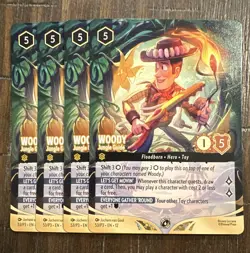 Disney Lorcana Woody Jungle Guide 53/P3 Floodborn EN Hero Card Lot (4) Non-Foil - Image 1