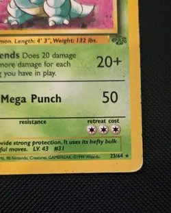 Nidoqueen 23/64 - 1999 Jungle Non Holo Rare Vintage Pokemon TCG WOTC Card - Image 5