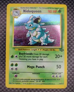 Vintage Holo Nidoqueen 7/64 Jungle Set 1999 Rare Pokemon Card WOTC Unlimited - Image 1