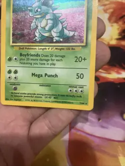 NIDOQUEEN 7/64 Holo No Symbol Error Jungle Set 1999 Pokemon WOTC HP Heavy Played - Image 2