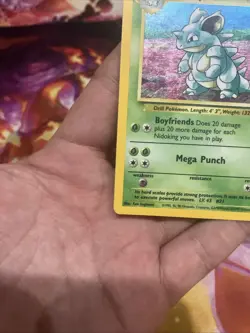 NIDOQUEEN 7/64 Holo No Symbol Error Jungle Set 1999 Pokemon WOTC HP Heavy Played - Image 3