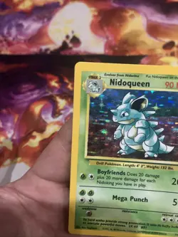 NIDOQUEEN 7/64 Holo No Symbol Error Jungle Set 1999 Pokemon WOTC HP Heavy Played - Image 4